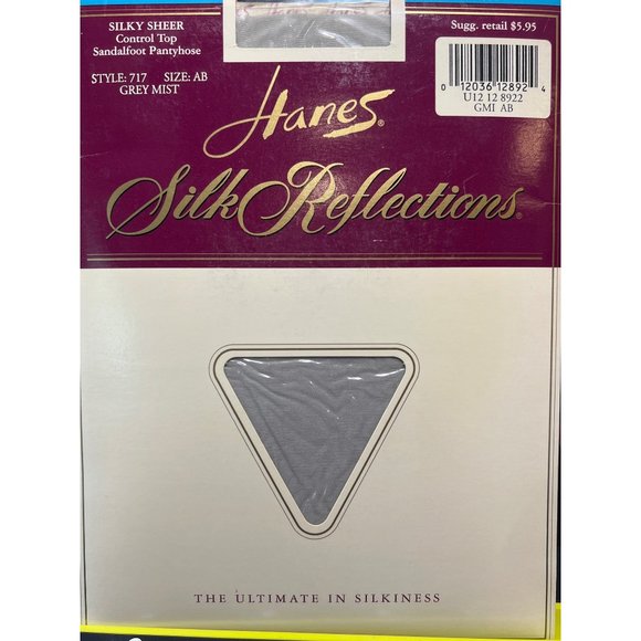 Hanes Accessories - Vintage 1995 Hanes Silky Reflections Silky Sheer Pantyhose Control Top Grey Mist